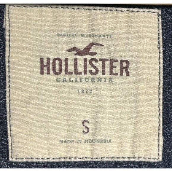 Hollister Heather Blue Gray Sequin Floral Pullover Sweatshirt Winter Preppy Sz S - Picture 6 of 6